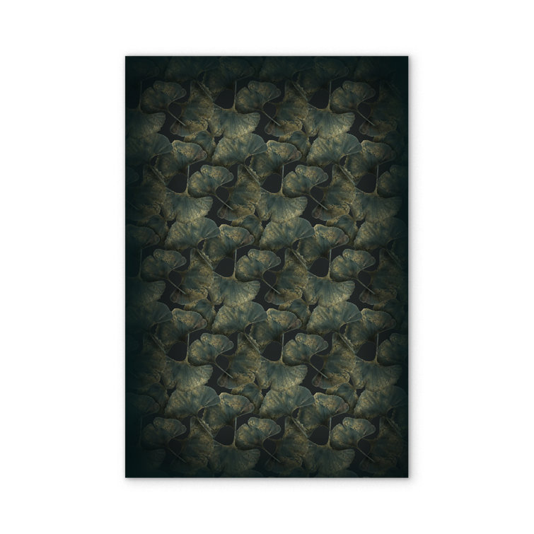 Moooi Carpets Ginko Leaf Green/Black Area Rug Perigold